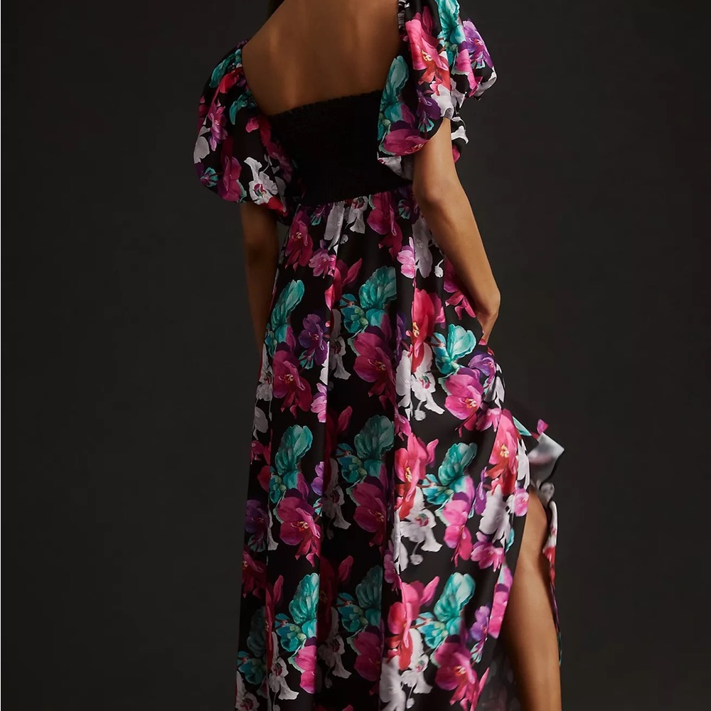 Anthropologie Delfi Puff-Sleeve Floral Printed Maxi Dress - Picture 7 of 16